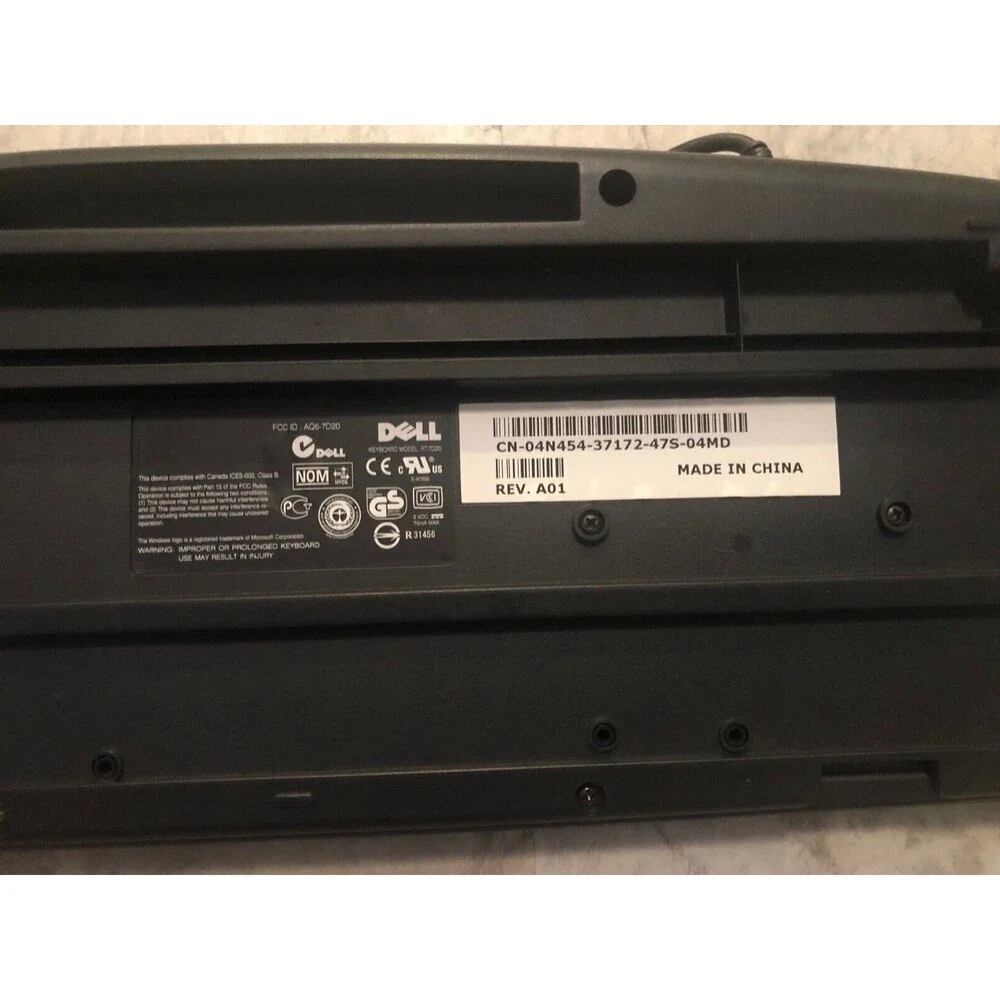 Original Dell PS/2 Wired Computer Keyboard Model RT7D20
